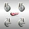 Service Caster 5 Inch 316SS Gray Polyurethane Wheel Swivel Bolt Hole Caster Brakes SCC, 2PK SCC-SS316BH20S514-PPUB-2-TLB-2 - alternate 3